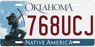 OK license plate 768UCJ