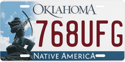 OK license plate 768UFG