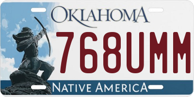 OK license plate 768UMM