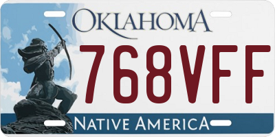 OK license plate 768VFF