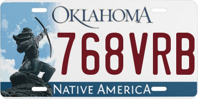 OK license plate 768VRB