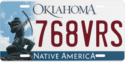 OK license plate 768VRS