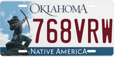 OK license plate 768VRW