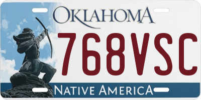 OK license plate 768VSC