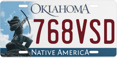 OK license plate 768VSD