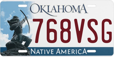 OK license plate 768VSG
