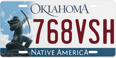 OK license plate 768VSH