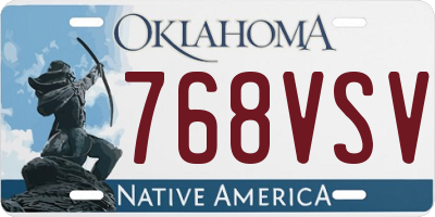 OK license plate 768VSV