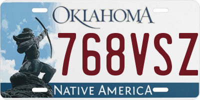 OK license plate 768VSZ