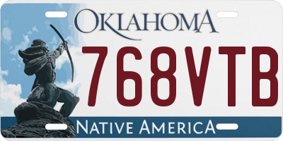 OK license plate 768VTB