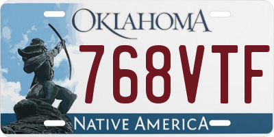 OK license plate 768VTF
