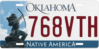 OK license plate 768VTH