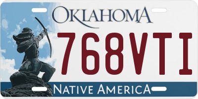OK license plate 768VTI