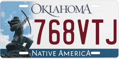 OK license plate 768VTJ