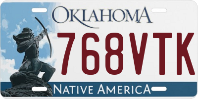 OK license plate 768VTK