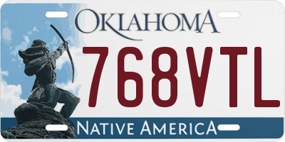 OK license plate 768VTL