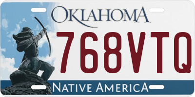 OK license plate 768VTQ