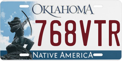 OK license plate 768VTR