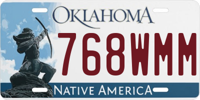 OK license plate 768WMM