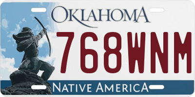 OK license plate 768WNM