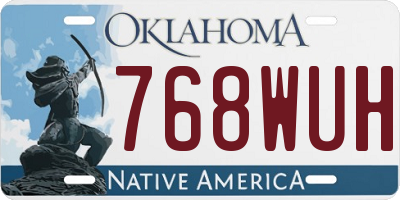 OK license plate 768WUH