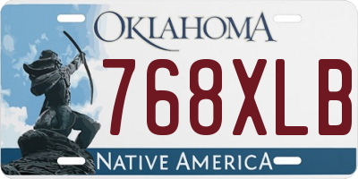 OK license plate 768XLB