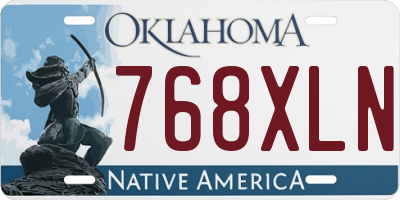 OK license plate 768XLN