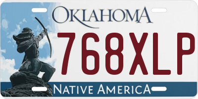 OK license plate 768XLP