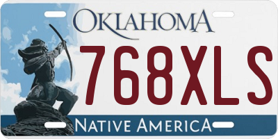 OK license plate 768XLS