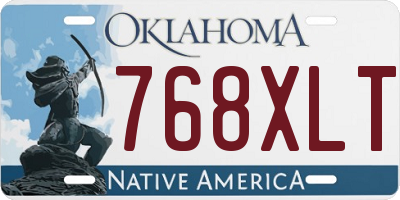 OK license plate 768XLT