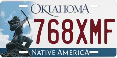 OK license plate 768XMF