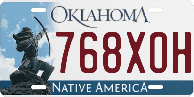 OK license plate 768XOH