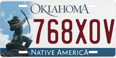 OK license plate 768XOV