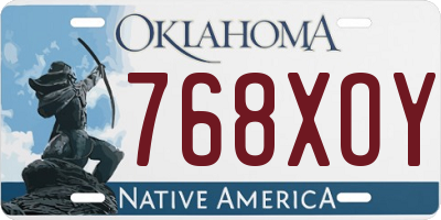 OK license plate 768XOY