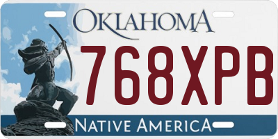 OK license plate 768XPB