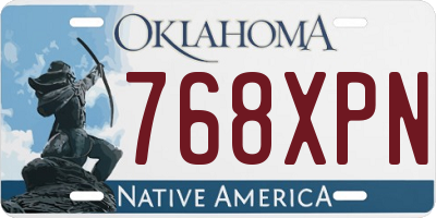 OK license plate 768XPN