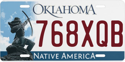 OK license plate 768XQB