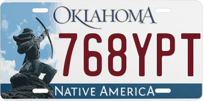 OK license plate 768YPT