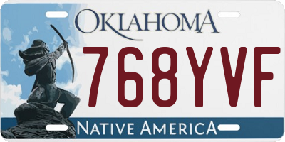 OK license plate 768YVF