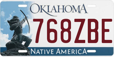 OK license plate 768ZBE
