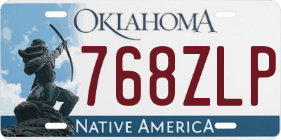 OK license plate 768ZLP