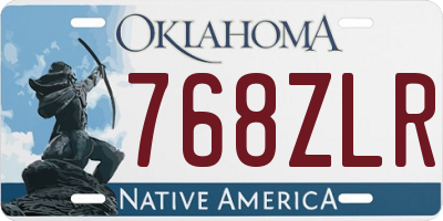OK license plate 768ZLR