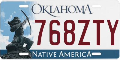 OK license plate 768ZTY