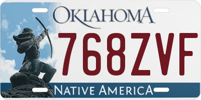 OK license plate 768ZVF