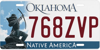 OK license plate 768ZVP