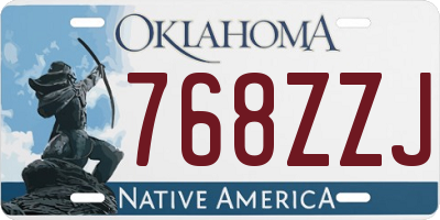 OK license plate 768ZZJ