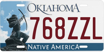 OK license plate 768ZZL