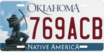 OK license plate 769ACB
