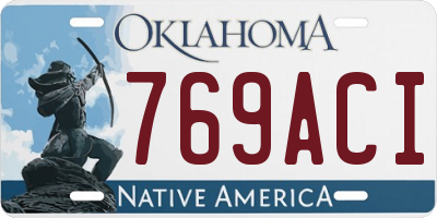 OK license plate 769ACI