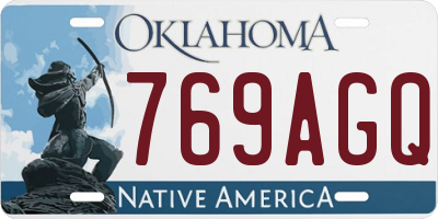 OK license plate 769AGQ